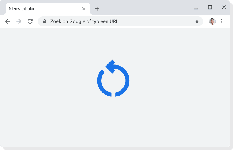 Wordt automatisch geüpdatet Chrome-UI met icoon voor toepassen van update