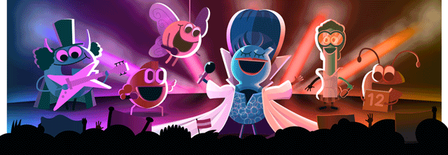 60e verjaardag van het Eurovisie Songfestival! #GoogleDoodle 60e verjaardag van het Eurovisie Songfestival! #GoogleDoodle
